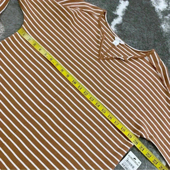 NWT Caslon Split Neck Striped Top - Picture 13 of 13